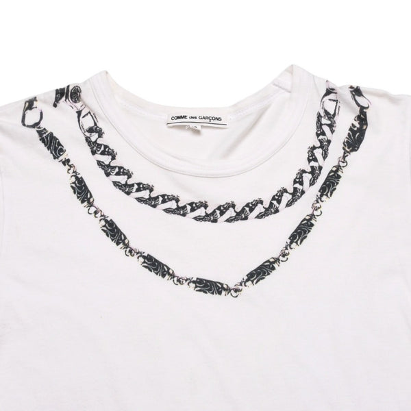 COMME des GARCONS コムデギャルソン × CHROME HEARTS クロムハーツ 半袖Tシャツ OT-T025 サイズ S クリスマス限定 美品 中古 4a003161