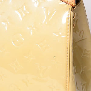 LOUIS VUITTON ルイヴィトン ブレアMM ハンドバッグ 2WAY M90180 モノグラム ヴェルニ イエロー ブラウン 美品 中古 4a002716