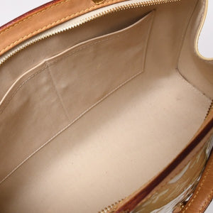 LOUIS VUITTON ルイヴィトン ブレアMM ハンドバッグ 2WAY M90180 モノグラム ヴェルニ イエロー ブラウン 美品 中古 4a002716
