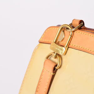 LOUIS VUITTON ルイヴィトン ブレアMM ハンドバッグ 2WAY M90180 モノグラム ヴェルニ イエロー ブラウン 美品 中古 4a002716