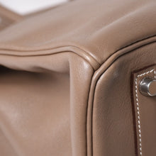 画像をギャラリービューアに読み込む, 極美品 HERMES エルメス BIRKIN バーキン35 エトープ シルバー金具 ヴォースイフト ハンドバッグ □K刻印 中古 4a002718