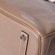 画像をギャラリービューアに読み込む, 極美品 HERMES エルメス BIRKIN バーキン35 エトープ シルバー金具 ヴォースイフト ハンドバッグ □K刻印 中古 4a002718