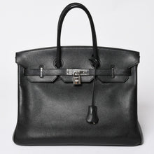 画像をギャラリービューアに読み込む, 極美品 HERMES エルメス BIRKIN バーキン35 ブラック ゴールド金具 ヴォーエプソン ハンドバッグ □M刻印 中古 4a002717