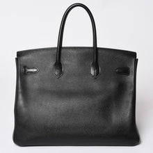 画像をギャラリービューアに読み込む, 極美品 HERMES エルメス BIRKIN バーキン35 ブラック ゴールド金具 ヴォーエプソン ハンドバッグ □M刻印 中古 4a002717