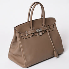 画像をギャラリービューアに読み込む, 極美品 HERMES エルメス BIRKIN バーキン35 エトープ シルバー金具 ヴォースイフト ハンドバッグ □K刻印 中古 4a002718
