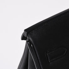 画像をギャラリービューアに読み込む, 極美品 HERMES エルメス BIRKIN バーキン35 ブラック ゴールド金具 ヴォーエプソン ハンドバッグ □M刻印 中古 4a002717