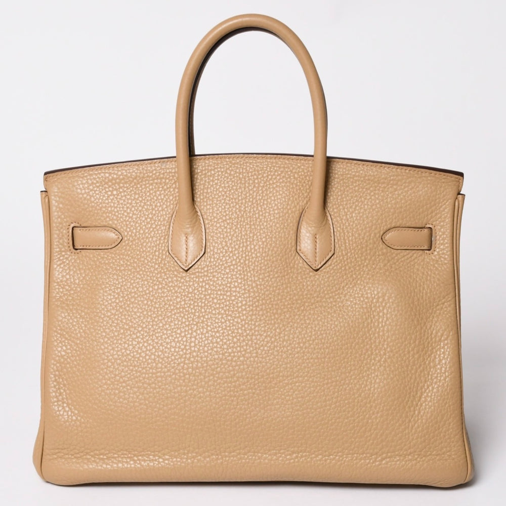 極美品 HERMES エルメス BIRKIN バーキン35 ベージュ ゴールド金具 トリヨンクレマンス ハンドバッグ ◻︎L刻印 中古 4a002719