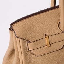 画像をギャラリービューアに読み込む, 極美品 HERMES エルメス BIRKIN バーキン35 ベージュ ゴールド金具 トリヨンクレマンス ハンドバッグ ◻︎L刻印 中古 4a002719