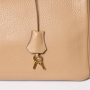 Mint condition HERMES Birkin 35 beige handbag with gold hardware in Taurillon Clemence leather. ◻L stamp, used, 4a002719