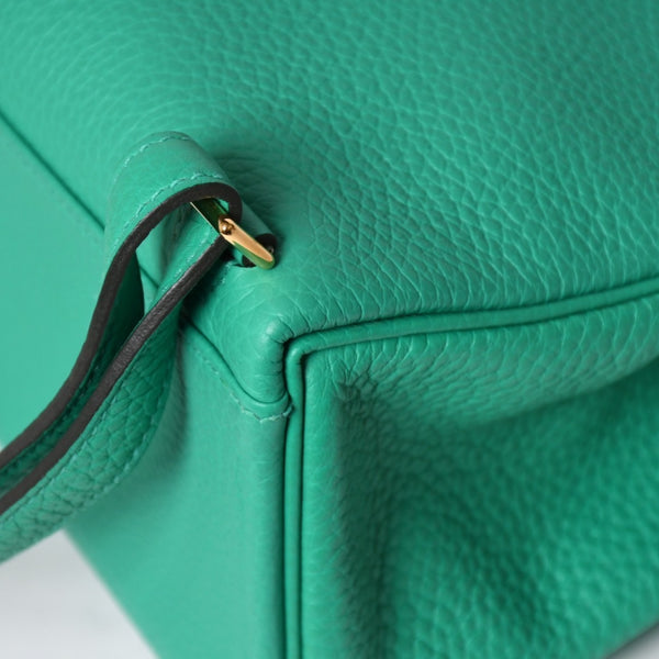 Unused Hermes Kelly Ad PM Togo Mint Gold Hardware Z Engraved Rucksack Bag 4a002720
