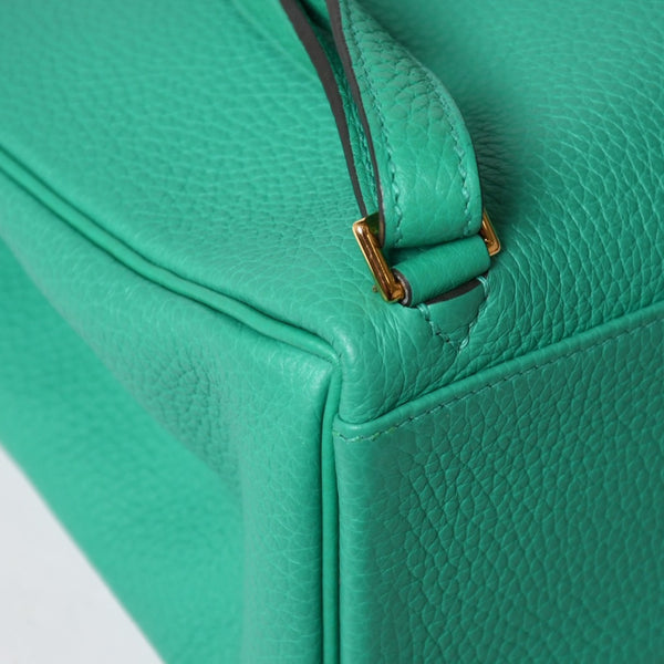 Unused Hermes Kelly Ad PM Togo Mint Gold Hardware Z Engraved Rucksack Bag 4a002720