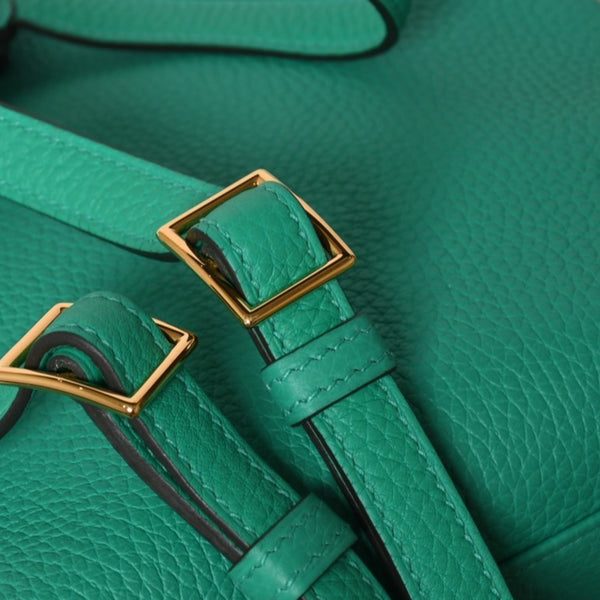 Unused Hermes Kelly Ad PM Togo Mint Gold Hardware Z Engraved Rucksack Bag 4a002720