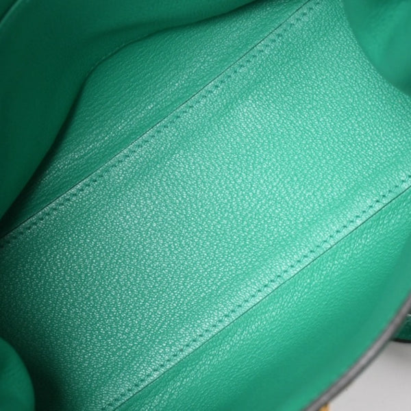 Unused Hermes Kelly Ad PM Togo Mint Gold Hardware Z Engraved Rucksack Bag 4a002720