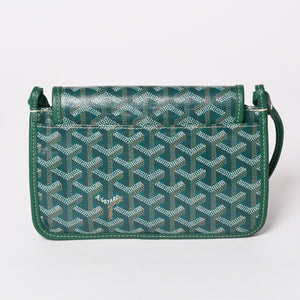 Like new GOYARD Plumé Pouch Wallet Shoulder Bag PLUMETPMLTY09CL09P Leather Green Silver Hardware Used 4a002750