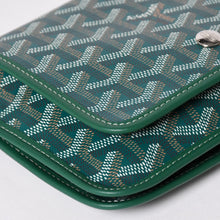 画像をギャラリービューアに読み込む, 新品同様 GOYARD ゴヤール プリュメ ポーチウォレット ショルダーバッグ PLUMETPMLTY09CL09P レザー グリーン シルバー金具 中古 4a002750