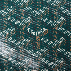 Like new GOYARD Plumé Pouch Wallet Shoulder Bag PLUMETPMLTY09CL09P Leather Green Silver Hardware Used 4a002750