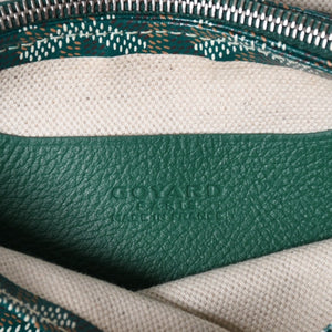 Like new GOYARD Plumé Pouch Wallet Shoulder Bag PLUMETPMLTY09CL09P Leather Green Silver Hardware Used 4a002750