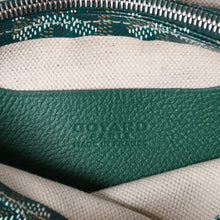 画像をギャラリービューアに読み込む, 新品同様 GOYARD ゴヤール プリュメ ポーチウォレット ショルダーバッグ PLUMETPMLTY09CL09P レザー グリーン シルバー金具 中古 4a002750