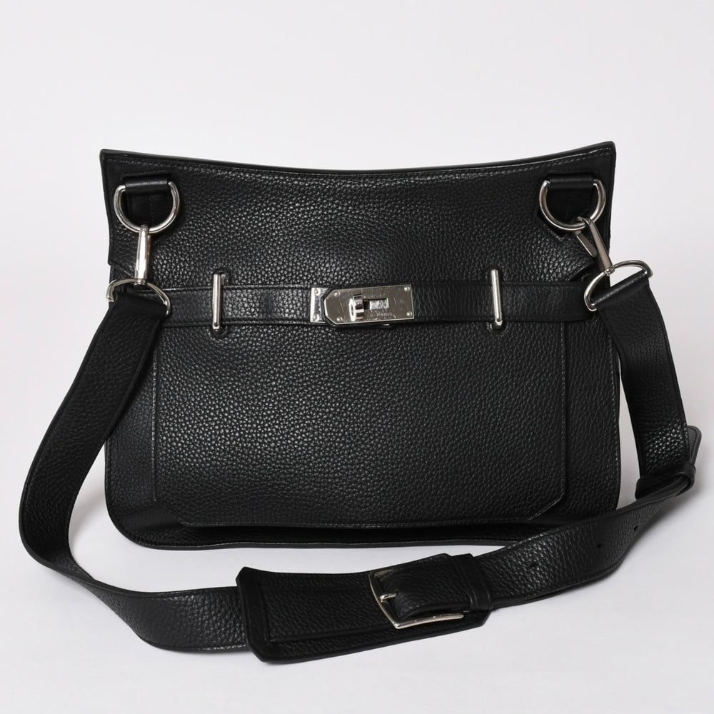 極美品 HERMES エルメス ショルダーバッグ ジプシエール28 X シルバー金具 ブラック トリヨンクレマンス 中古 4a003049