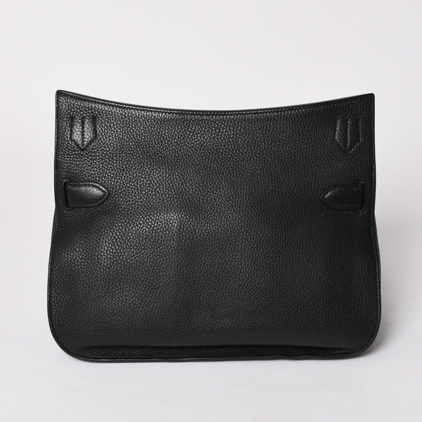 Very Good Condition HERMES Shoulder Bag Gypsière 28 X Silver Hardware Black Taurillon Clemence Used 4a003049