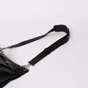 Very Good Condition HERMES Shoulder Bag Gypsière 28 X Silver Hardware Black Taurillon Clemence Used 4a003049