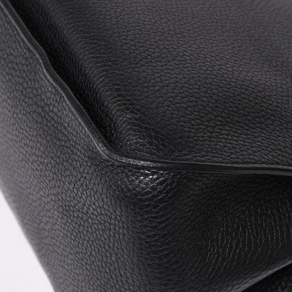Very Good Condition HERMES Shoulder Bag Gypsière 28 X Silver Hardware Black Taurillon Clemence Used 4a003049
