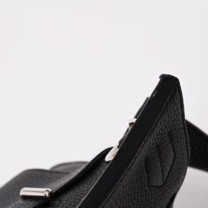Very Good Condition HERMES Shoulder Bag Gypsière 28 X Silver Hardware Black Taurillon Clemence Used 4a003049