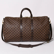 画像をギャラリービューアに読み込む, 極美品 LOUISVUITTON ルイヴィトン ボストンバッグ N41414 キーポルバンドリエール55 ダミエエベヌ ゴールド金具 中古 4a002820