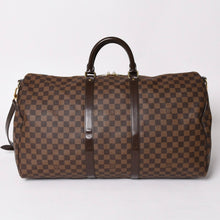 画像をギャラリービューアに読み込む, 極美品 LOUISVUITTON ルイヴィトン ボストンバッグ N41414 キーポルバンドリエール55 ダミエエベヌ ゴールド金具 中古 4a002820