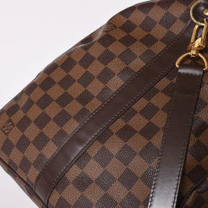 極美品 LOUISVUITTON ルイヴィトン ボストンバッグ N41414 キーポルバンドリエール55 ダミエエベヌ ゴールド金具 中古 4a002820
