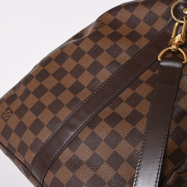 極美品 LOUISVUITTON ルイヴィトン ボストンバッグ N41414 キーポルバンドリエール55 ダミエエベヌ ゴールド金具 中古 4a002820