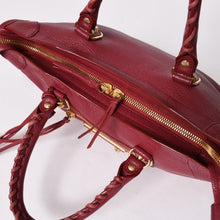 画像をギャラリービューアに読み込む, 極美品 BALENCIAGA バレンシアガ メタリック エッジ シティ ハンドバッグ 2WAY 432831 レザー ワインレッド ゴールド金具 中古 4a002859