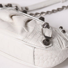 画像をギャラリービューアに読み込む, 極美品 BALENCIAGA バレンシアガ ルカゴール ミニバッグ レザー カルフスキン ホワイト シルバー金具 ショルダーバッグ 695514 中古 4a002731