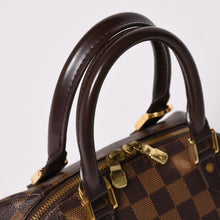 画像をギャラリービューアに読み込む, 極美品 LOUIS VUITTON ルイヴィトン ダミエリベラミニ ダミエキャンバス ミニボストンバッグ ブラウン ゴールド金具 N41436 中古 4a002816