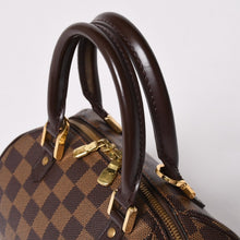画像をギャラリービューアに読み込む, 極美品 LOUIS VUITTON ルイヴィトン ダミエリベラミニ ダミエキャンバス ミニボストンバッグ ブラウン ゴールド金具 N41436 中古 4a002816