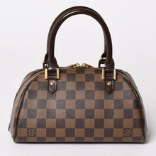 画像をギャラリービューアに読み込む, 極美品 LOUIS VUITTON ルイヴィトン ダミエリベラミニ ダミエキャンバス ミニボストンバッグ ブラウン ゴールド金具 N41436 中古 4a002816