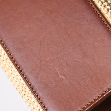 画像をギャラリービューアに読み込む, 極美品 SAINT LAURENT サンローラン トイダウンタウンYSLカバ 2018SS 日本限定モデル ショルダーバッグ ストローラフィア カーフレザー ブラウン ゴールド金具 中古 4a002735
