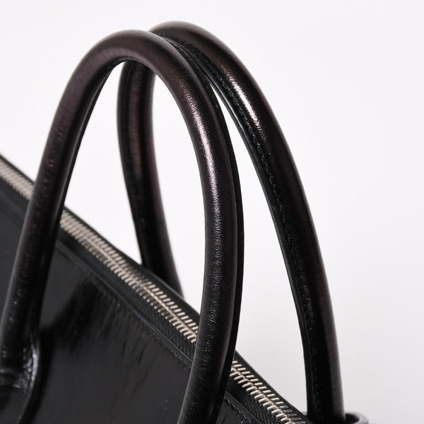 SAINT LAURENT サンローラン サックドジュール ダッフル スープル レザー ブラック ハンドバッグ ショルダーバッグ 2Way シルバー金具 ARS491715 美品 中古 4a002734