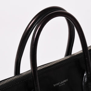 SAINT LAURENT サンローラン サックドジュール ダッフル スープル レザー ブラック ハンドバッグ ショルダーバッグ 2Way シルバー金具 ARS491715 美品 中古 4a002734