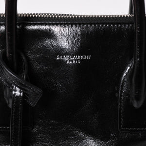SAINT LAURENT サンローラン サックドジュール ダッフル スープル レザー ブラック ハンドバッグ ショルダーバッグ 2Way シルバー金具 ARS491715 美品 中古 4a002734