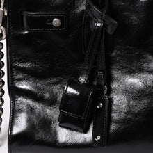画像をギャラリービューアに読み込む, SAINT LAURENT サンローラン サックドジュール ダッフル スープル レザー ブラック ハンドバッグ ショルダーバッグ 2Way シルバー金具 ARS491715 美品 中古 4a002734