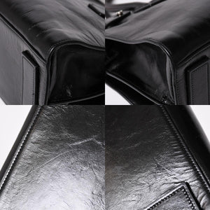 SAINT LAURENT サンローラン サックドジュール ダッフル スープル レザー ブラック ハンドバッグ ショルダーバッグ 2Way シルバー金具 ARS491715 美品 中古 4a002734
