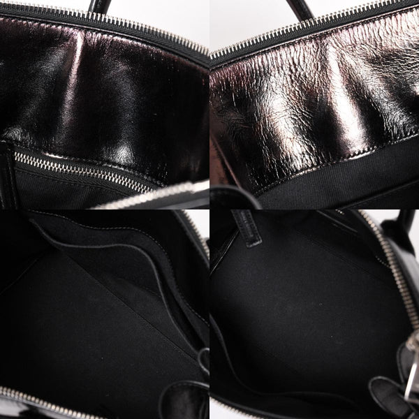 SAINT LAURENT サンローラン サックドジュール ダッフル スープル レザー ブラック ハンドバッグ ショルダーバッグ 2Way シルバー金具 ARS491715 美品 中古 4a002734
