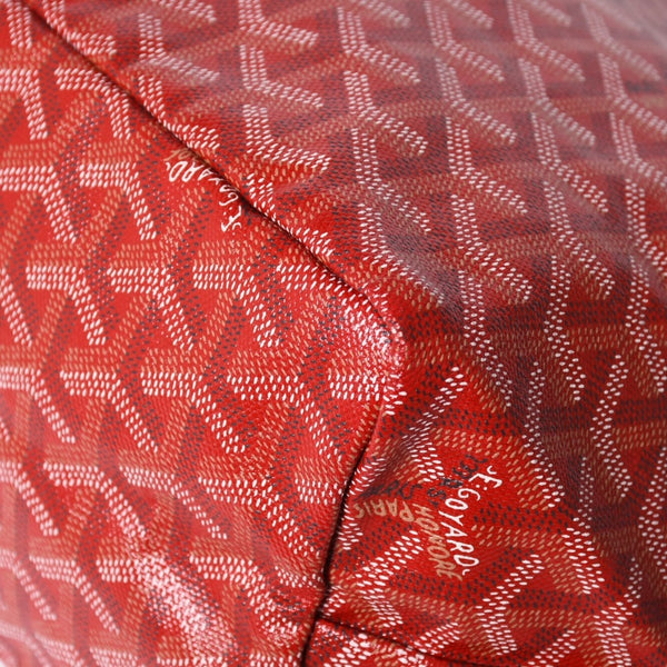 極美品 GOYARD ゴヤール サンルイPM トートバッグ ショルダーバッグ ショルダートート ポーチ付き レザー赤 レッド 中古 4a002740