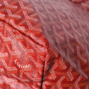 極美品 GOYARD ゴヤール サンルイPM トートバッグ ショルダーバッグ ショルダートート ポーチ付き レザー赤 レッド 中古 4a002740