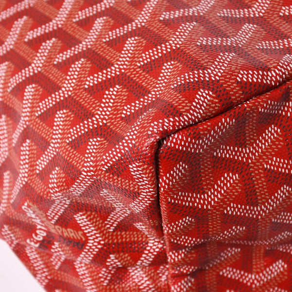 極美品 GOYARD ゴヤール サンルイPM トートバッグ ショルダーバッグ ショルダートート ポーチ付き レザー赤 レッド 中古 4a002740