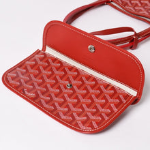 画像をギャラリービューアに読み込む, 極美品 GOYARD ゴヤール サンルイPM トートバッグ ショルダーバッグ ショルダートート ポーチ付き レザー赤 レッド 中古 4a002740