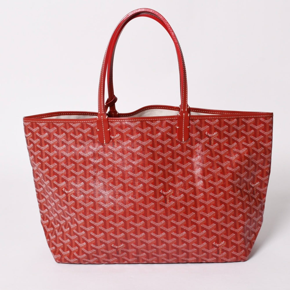 極美品 GOYARD ゴヤール サンルイPM トートバッグ ショルダーバッグ ショルダートート ポーチ付き レザー赤 レッド 中古 4a002740