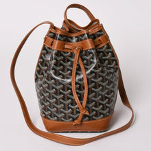 Load image into Gallery viewer, 新品未使用 GOYARD ゴヤール プティフロ バケット バッグ ブラウン ショルダーバッグ コーティングキャンバス カーフスキン 中古 4a002811