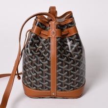 Load image into Gallery viewer, 新品未使用 GOYARD ゴヤール プティフロ バケット バッグ ブラウン ショルダーバッグ コーティングキャンバス カーフスキン 中古 4a002811